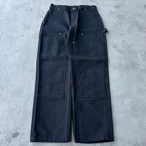 Vintage Y2K Carhartt black double knee work wear carpenter pants